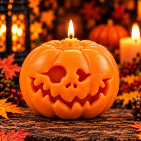 świeca sojowa halloween dynia wredna duża 3D