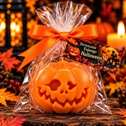 wredna dynia duża halloween świeca sojowa na prezent