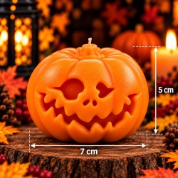 🎃 Świeca sojowa Halloween – Straszna Dynia z Upiornym Uśmiechem personalizacja