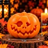 🎃 Świeca sojowa Halloween – Straszna Dynia z Upiornym Uśmiechem personalizacja