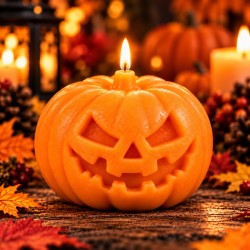 świeca halloween sojowa wredna dynia