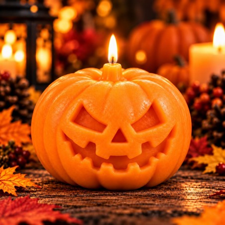 świeca halloween sojowa wredna dynia